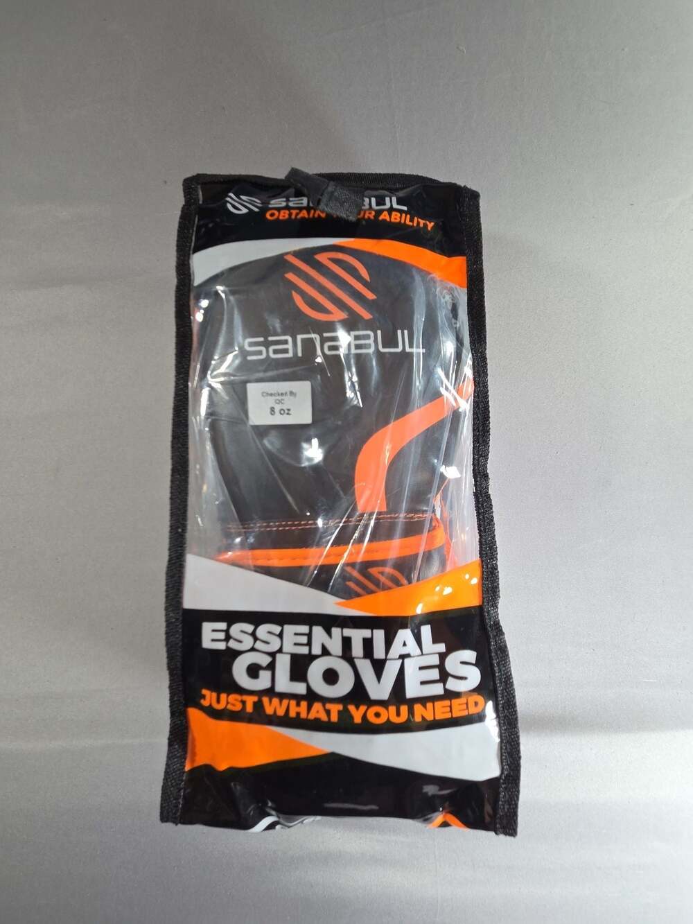 Sanabul Essential Gel Boxing Training Gloves - 8 oz, Black and Orange